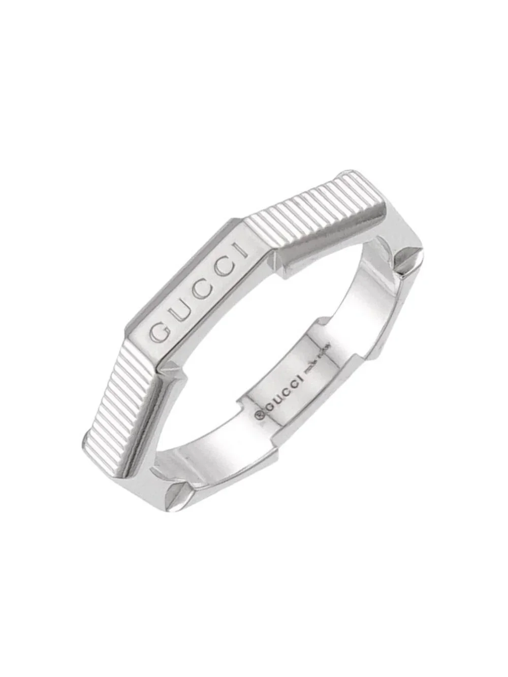 Gucci Link to Love Ring 18k WG White Gold 750